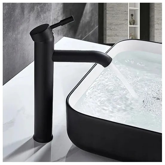 Baterie pentru lavoar GRAF, 30,5 cm, neagră - REA-B8665