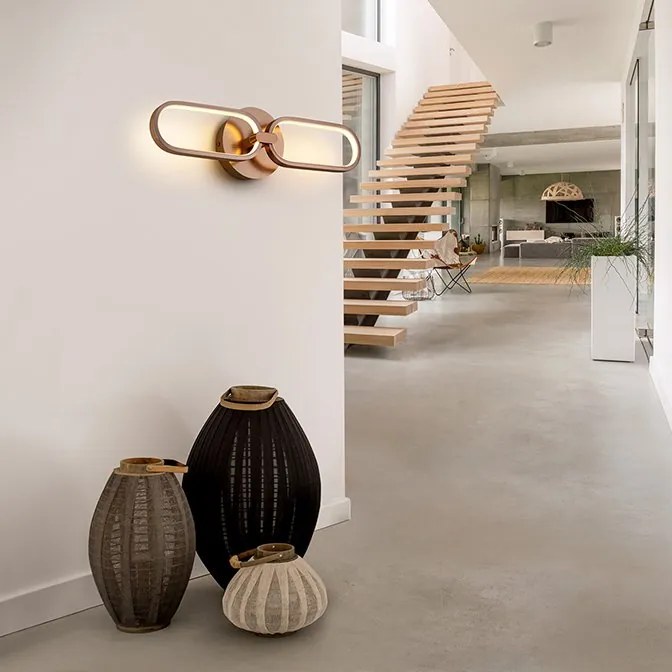 Aplica de perete LED design ultra-modern Colette. auriu roze SV-787017