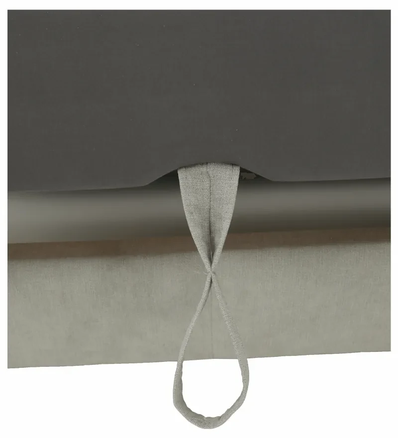 Colţar extensibil, material textil gri deschis, model dreapta, BUTON R