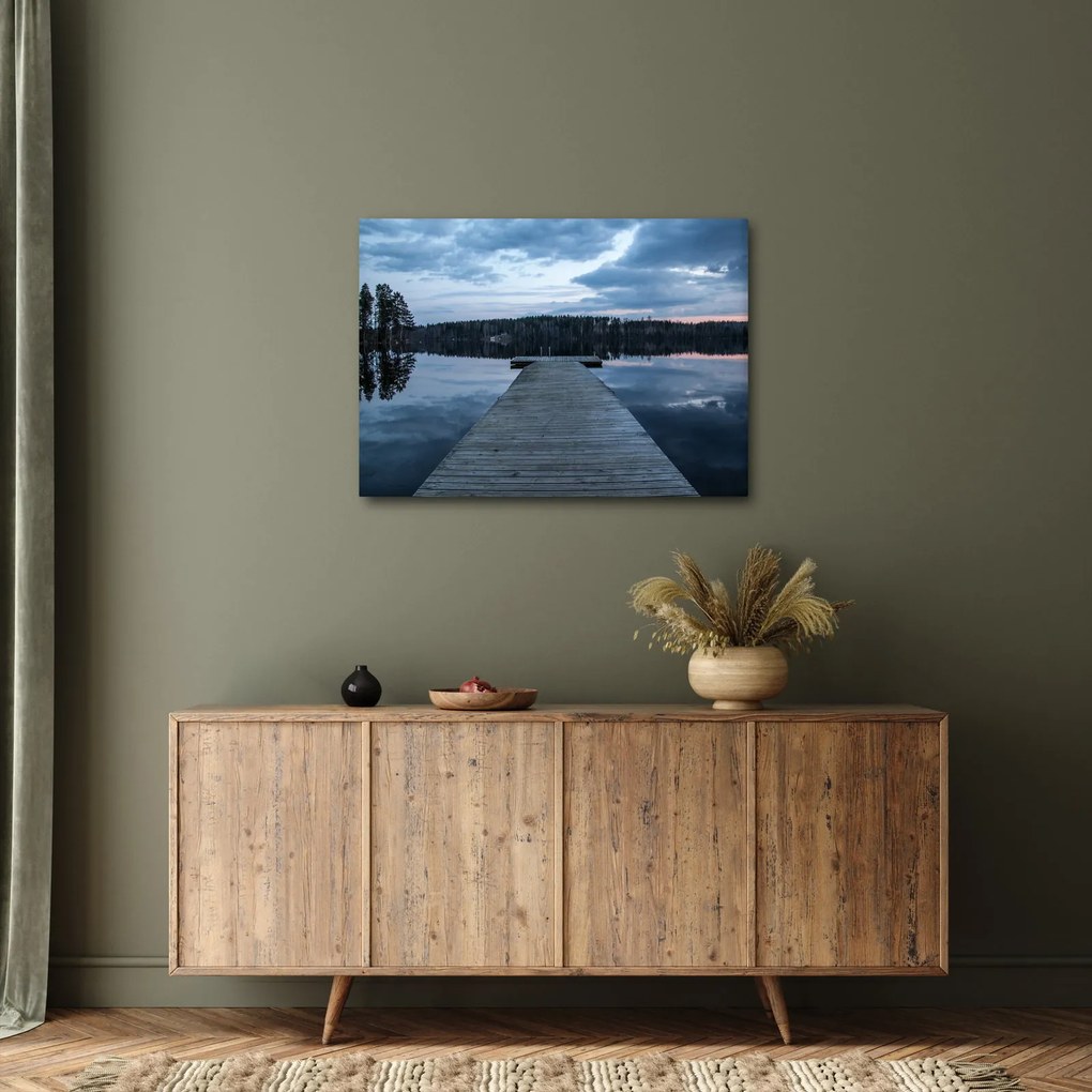 Tablou - Ponton de lemn, lac (70x50 cm)