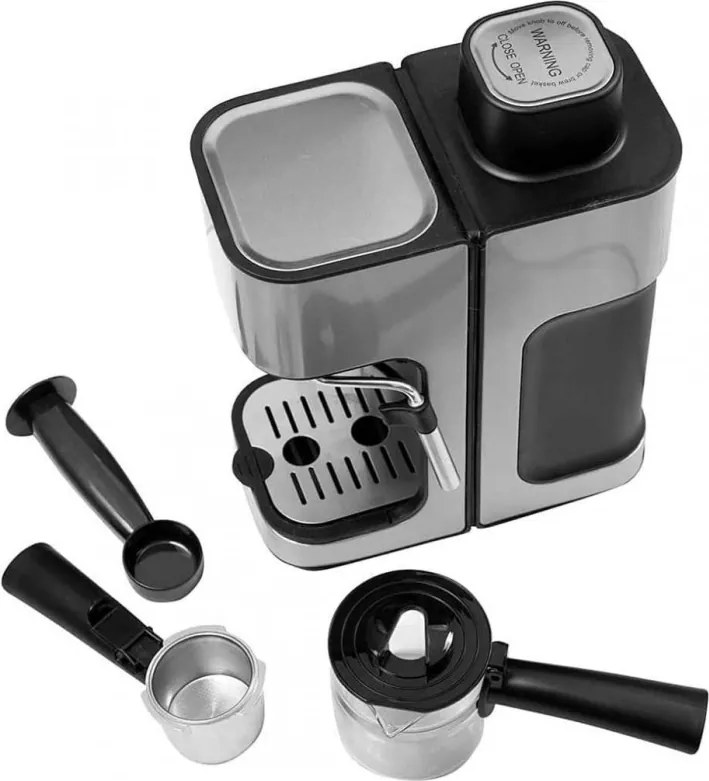 La mâna a doua: Espressor manual First Austria FA-5475-2, 800W, Rezervor 0.250L, Vas de sticla, Pauza, Inox/Negru