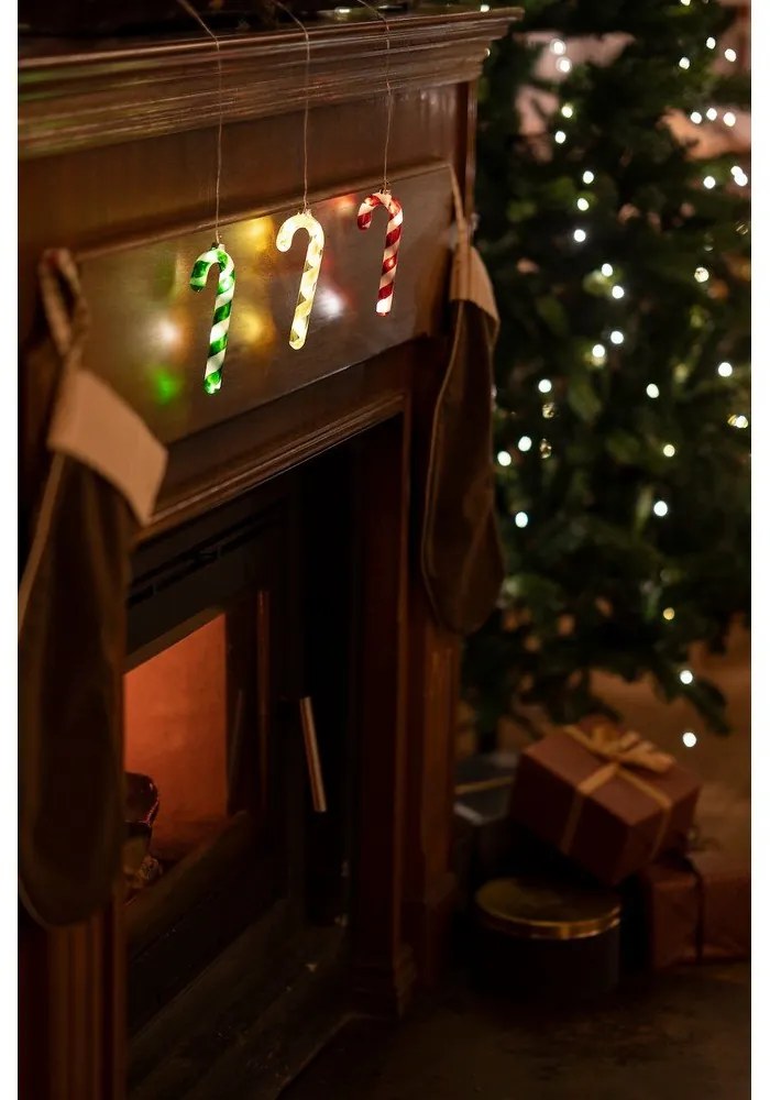 Decorațiune luminoasă de Crăciun roșie suspendată ø 1,5 cm Hannah – Sirius