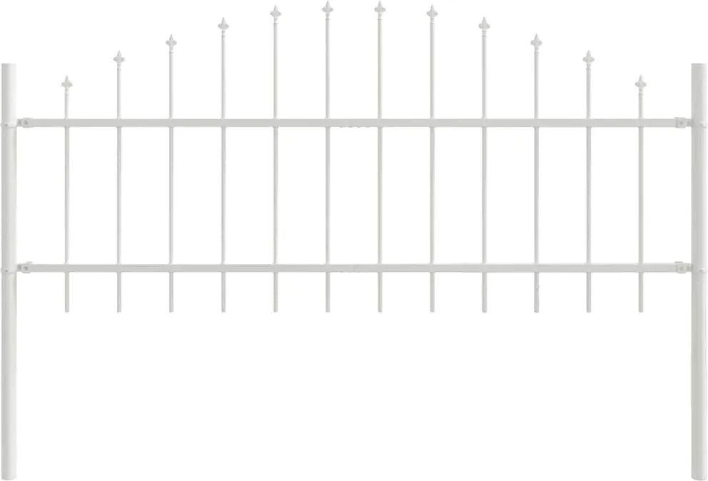 vidaXL Gard de Grădină Alb 170 x 140 cm Oțel vopsit electrostatic