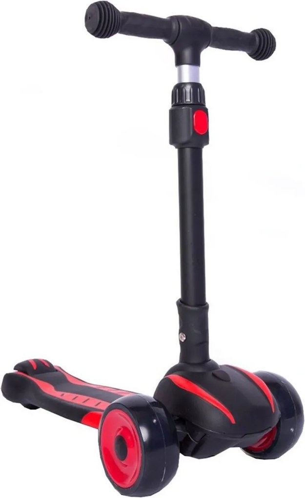 Trotineta copii cu roti luminoase din silicon NOVOKIDS™ Bumble , cu melodii si lumini, 3 roti,pliabila, maner reglabil pe inaltime,maxim 50 kg,