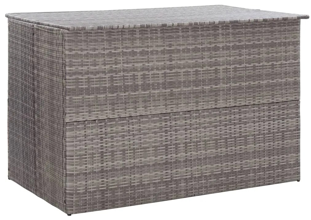 vidaXL Ladă de depozitare de grădină, gri, 150x100x100 cm, poliratan