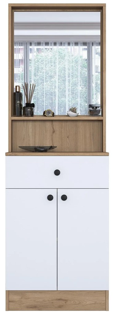 Mobilier hol Pixie 6 (nuc + alb) (cu oglindă). 1102445