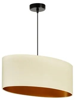 Lustră pe cablu Duolla OVAL VEGAN 1xE27/15W/230V crem