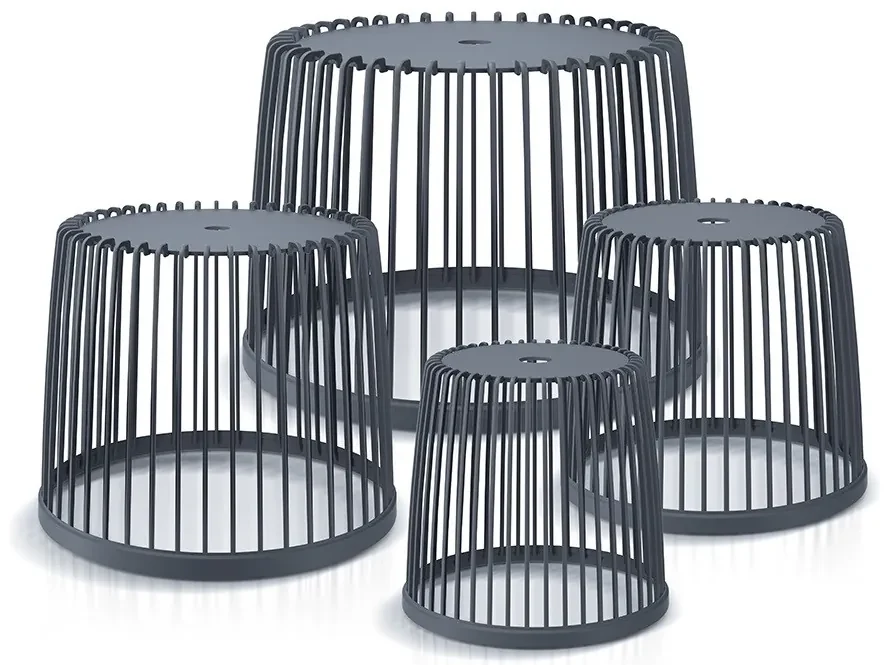 Set complet de 4 cosuri universale, antracit