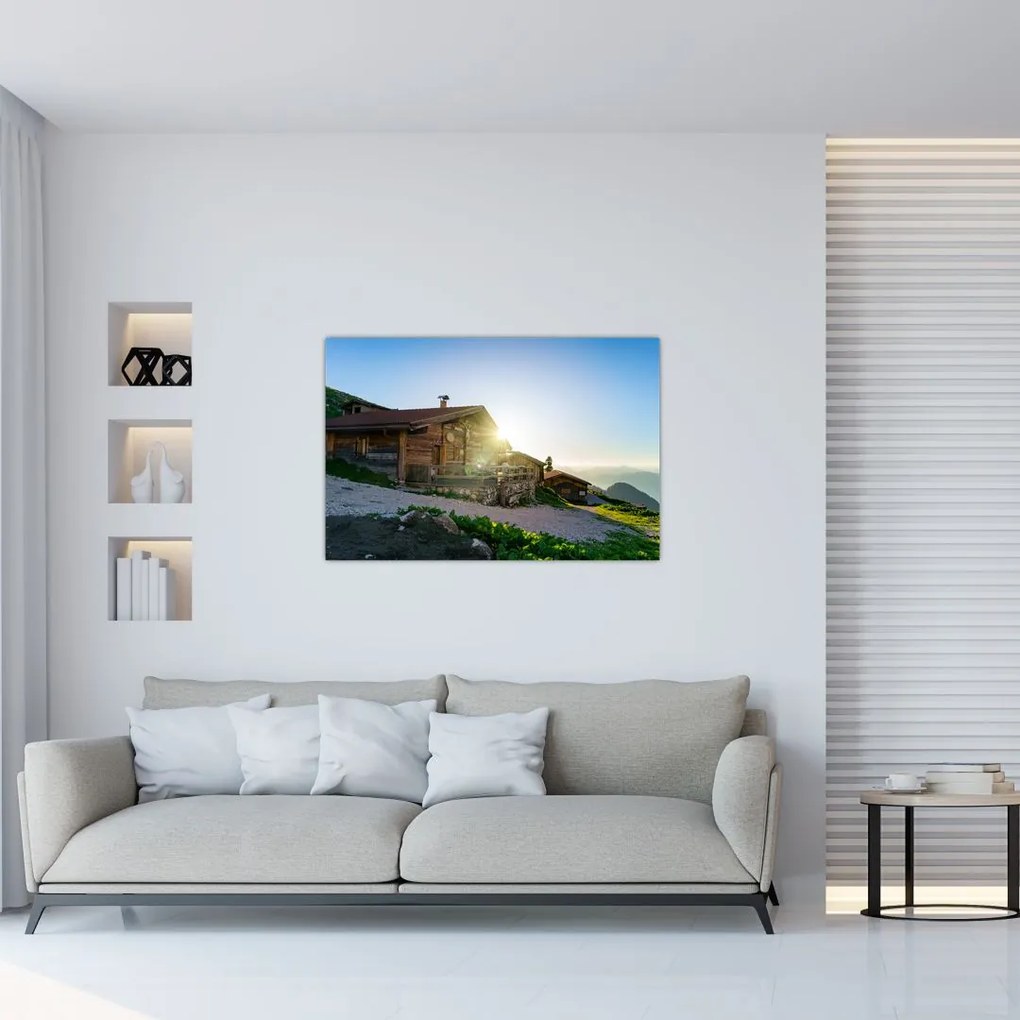 Tablou - Dimineața în Alpi Tirol (90x60 cm)