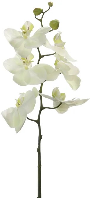 Floare artificiala orhidee, Fibre artificiale, Verde, 60 cm