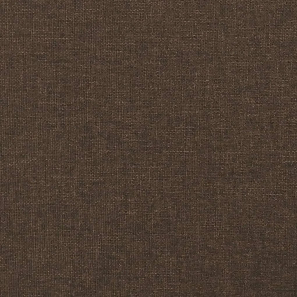 Cadru de pat, maro inchis, 90x190 cm, material textil Maro inchis, 35 cm, 90 x 190 cm