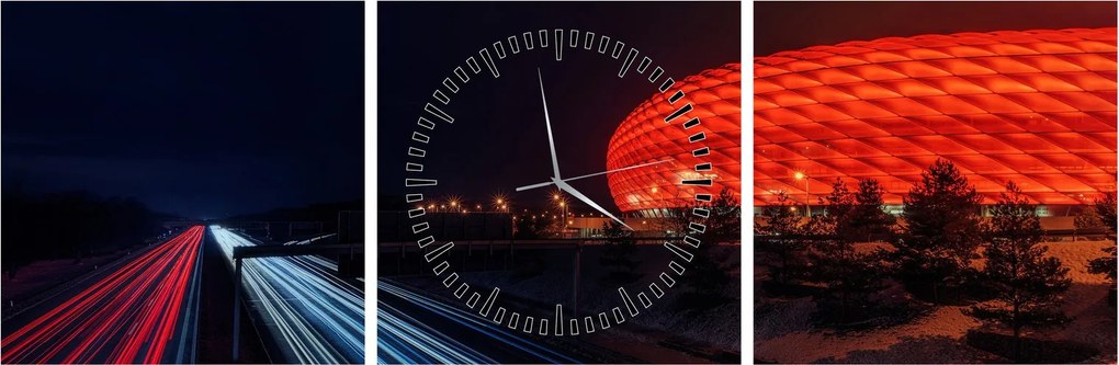 Tabloul cu autostrada (cu ceas) (90x30 cm)