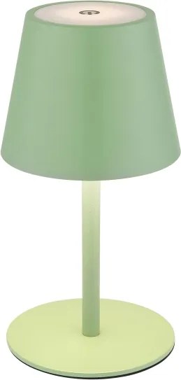 Globo 58488BG-LED Lampă de masă pentru exterior 3-în-1 VANNIE, dimmabilă cu comandă tactilă și reîncărcabilă, 3W/5V IP54 verde