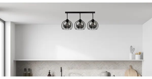 Lustră aplicată SOLO BLACK 3xE27/60W/230V