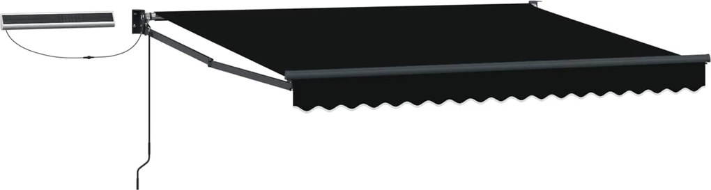 vidaXL Cort electric retractabil Negru 3,5 x 2,5 m