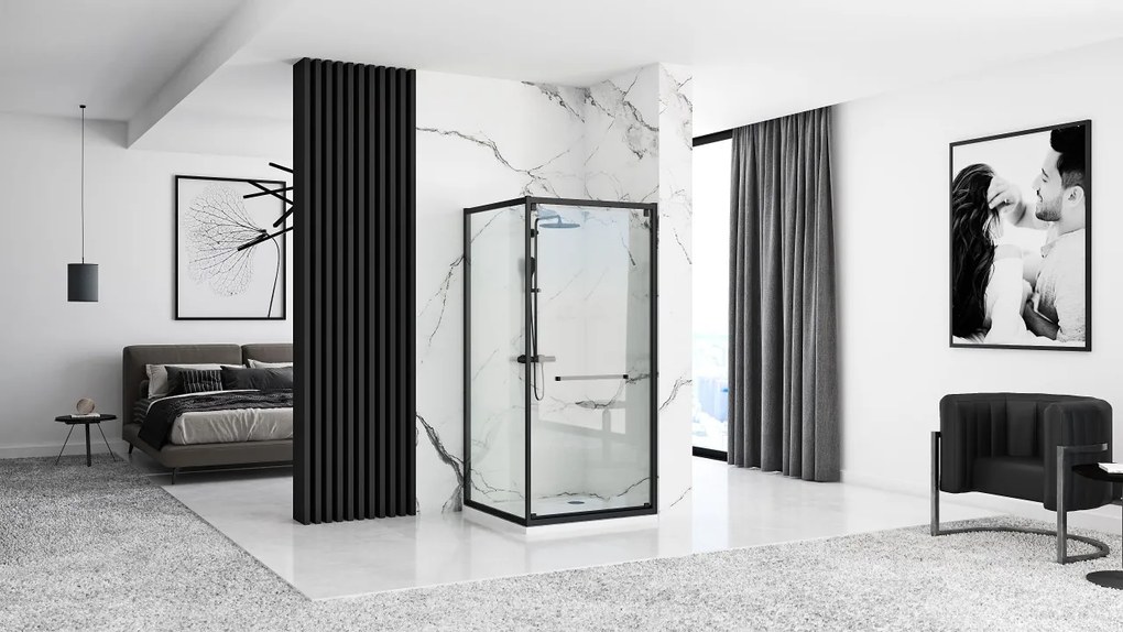 Cabina de dus Rea Space In Black 80x100