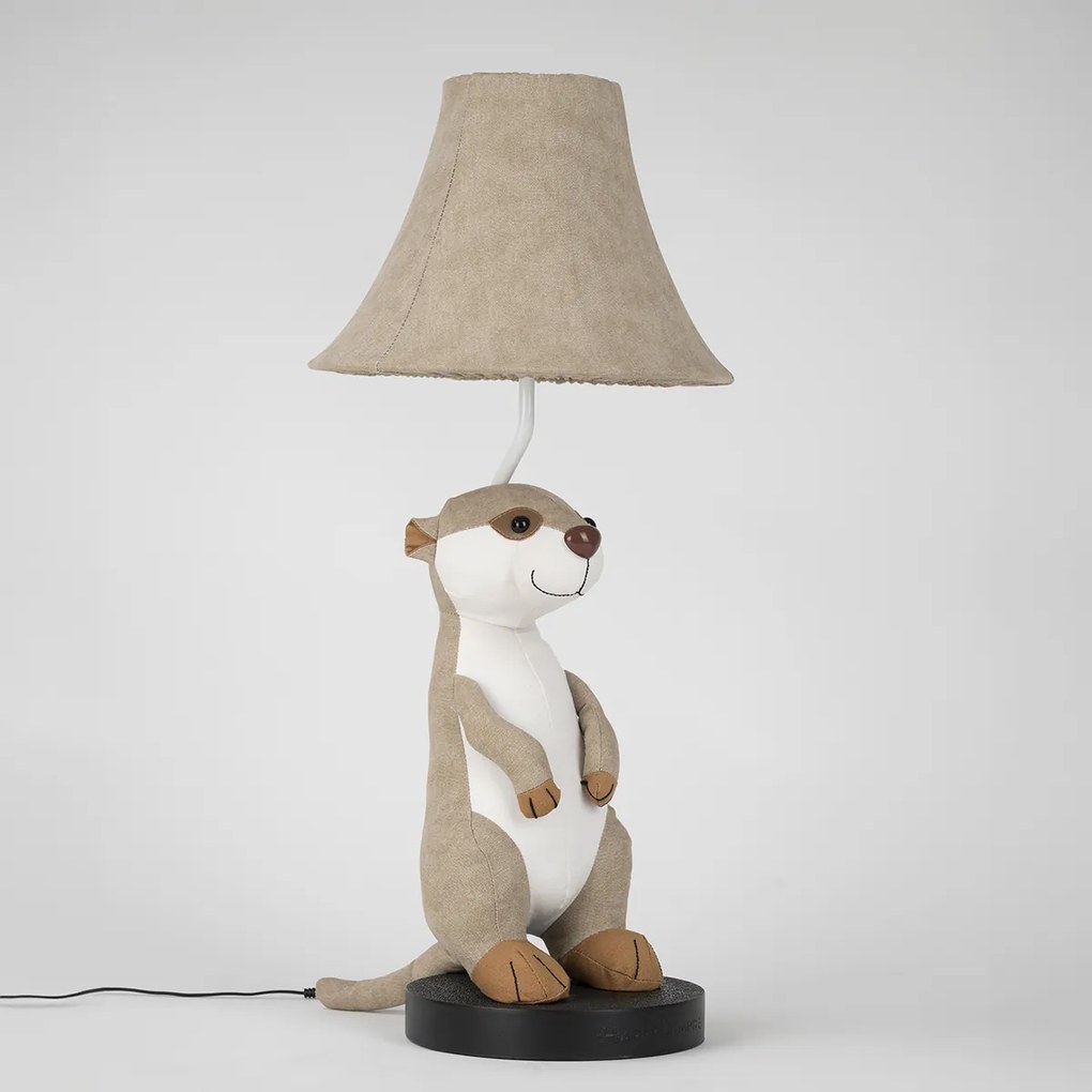 Lampă de masă pentru copii cu o suricată bej - Eddie