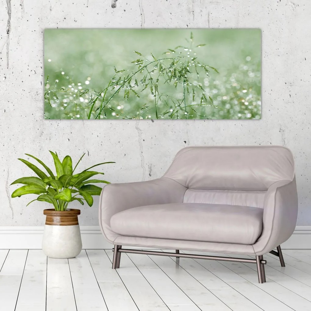 Tablou - Trandafir în iarbâ (120x50 cm)