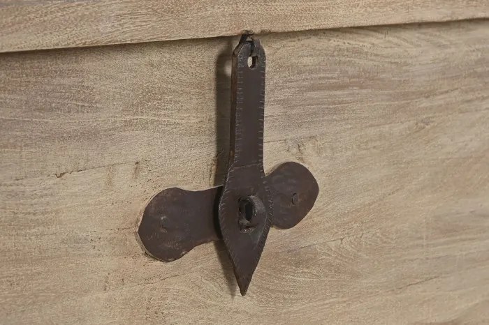 Cufar vintage, din lemn de tec, Chestnut