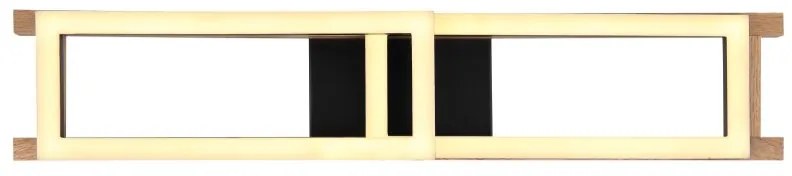 Plafoniera LED design modern ILLA negru, maro 69x36,5cm