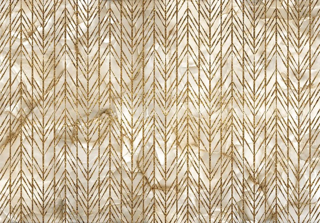 Fototapet - Marmură aurie (254x184 cm)