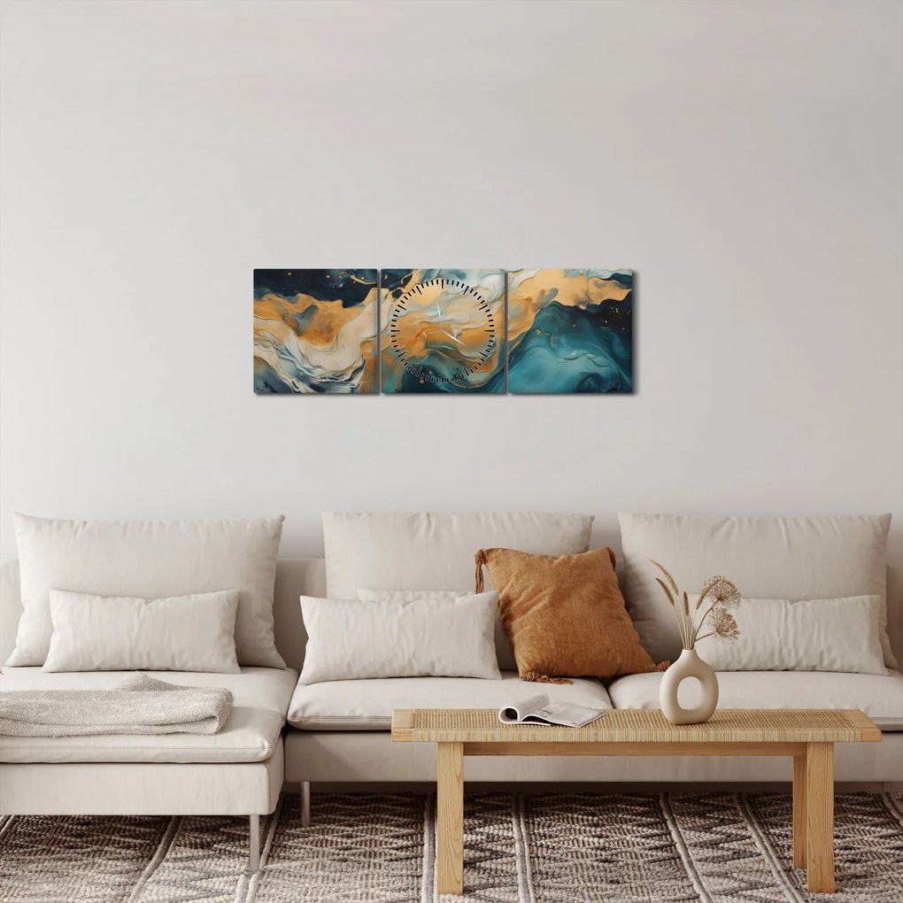 Tablou - Abstracție (cu ceas) (90x30 cm)