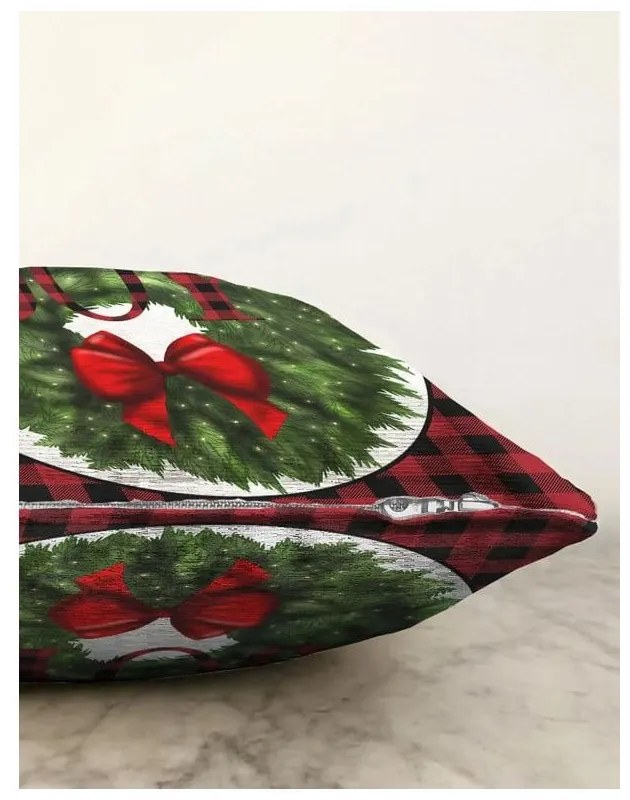 Față de pernă 43x43 cm cu model de Crăciun – Mila Home