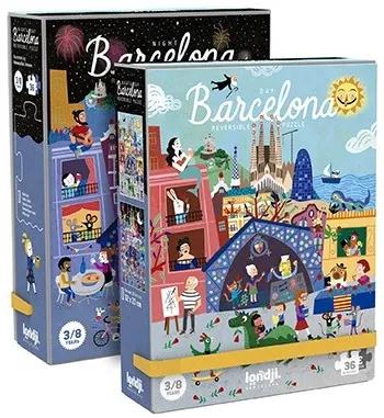 Puzzle reversibil Londji, zi si noapte in Barcelona