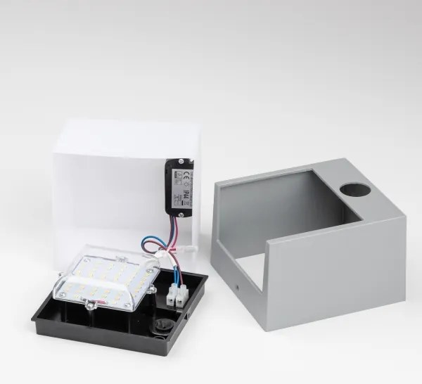 Aplică LED de exterior cu senzor Brilagi TERNI LED/12W/230V gri IP44