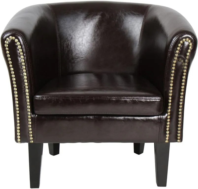 Fotoliu Chesterfield, 58 x 71 x 70 cm, maro