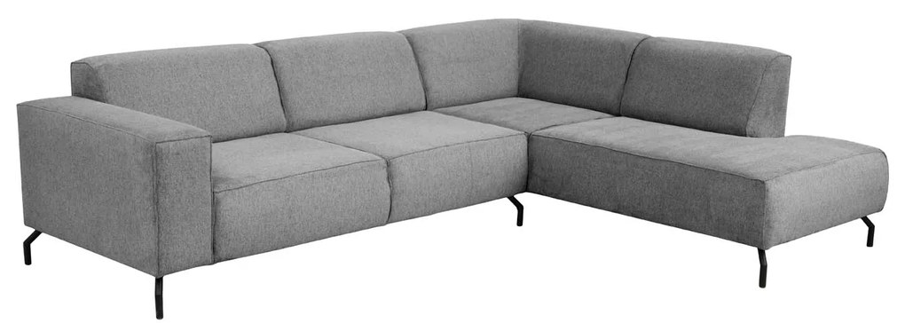Coltar fix RICARDO D, cu arcuri, colt dreapta, gri, 275x210x78 cm