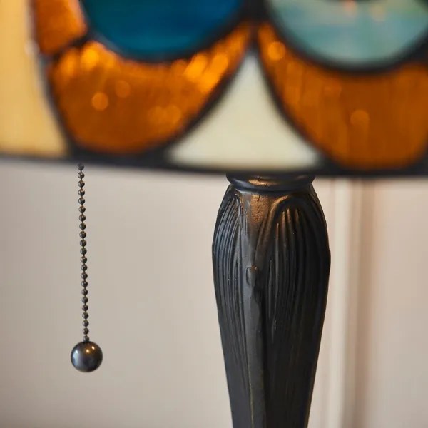 Endon 64163 - Lampă de masă Tiffany HECTOR, 2x E27/60W/230V, Ø 40 cm