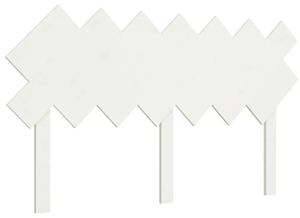 Tablie de pat, alb, 141x3x80,5 cm, lemn masiv de pin Alb, 141 x 3 x 80.5 cm, 1