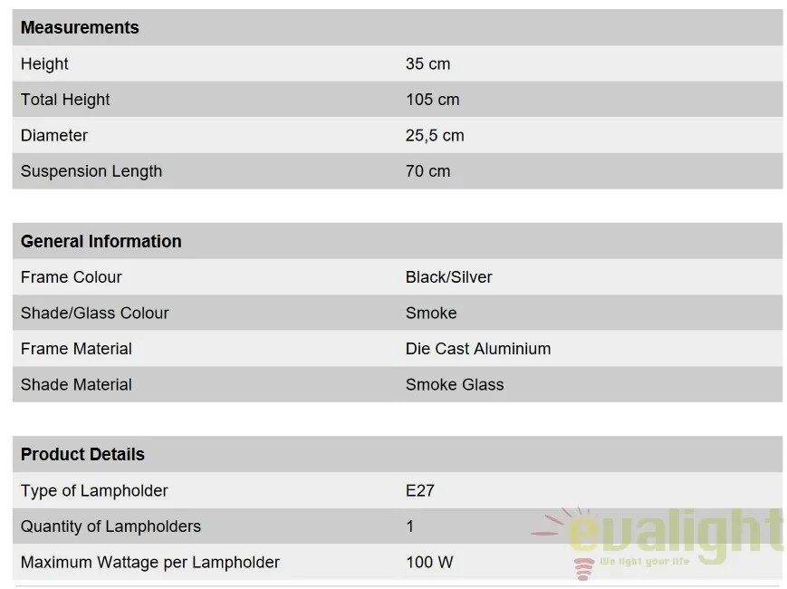 Pendul exterior stil clasic IP43 Hermine AL 11K/82542/A schwarz-silber OR