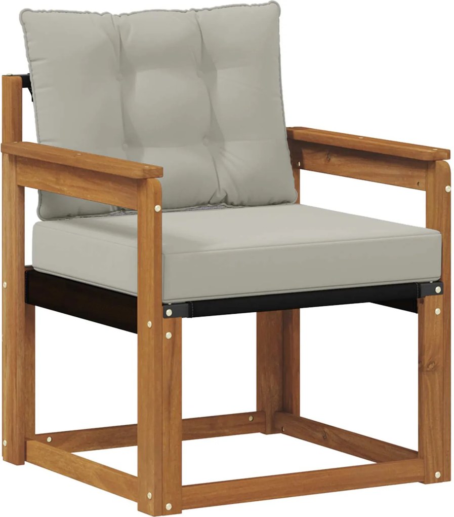 vidaXL Set de canapele de exterior Lemn solid de Acacia și Textilene