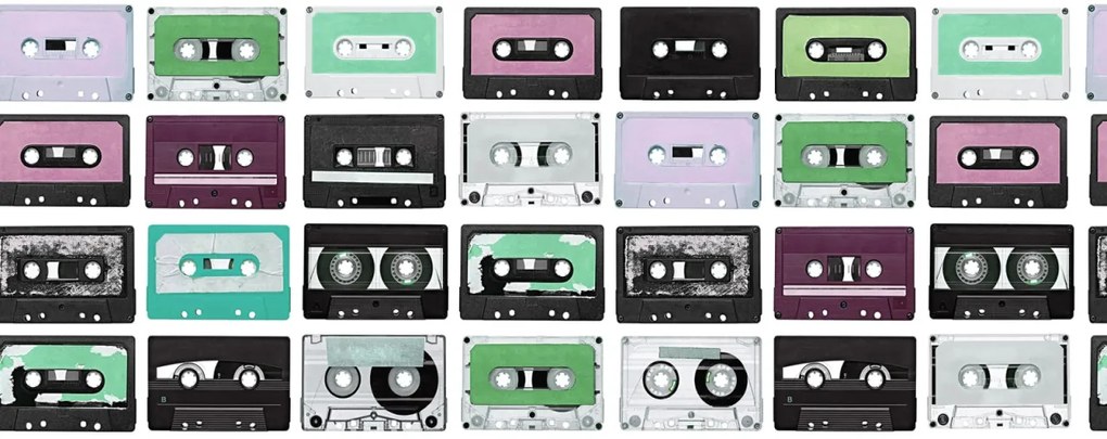 Tapet Casette Tape, Purple Rain, Rebel Walls, 5 mp / rola