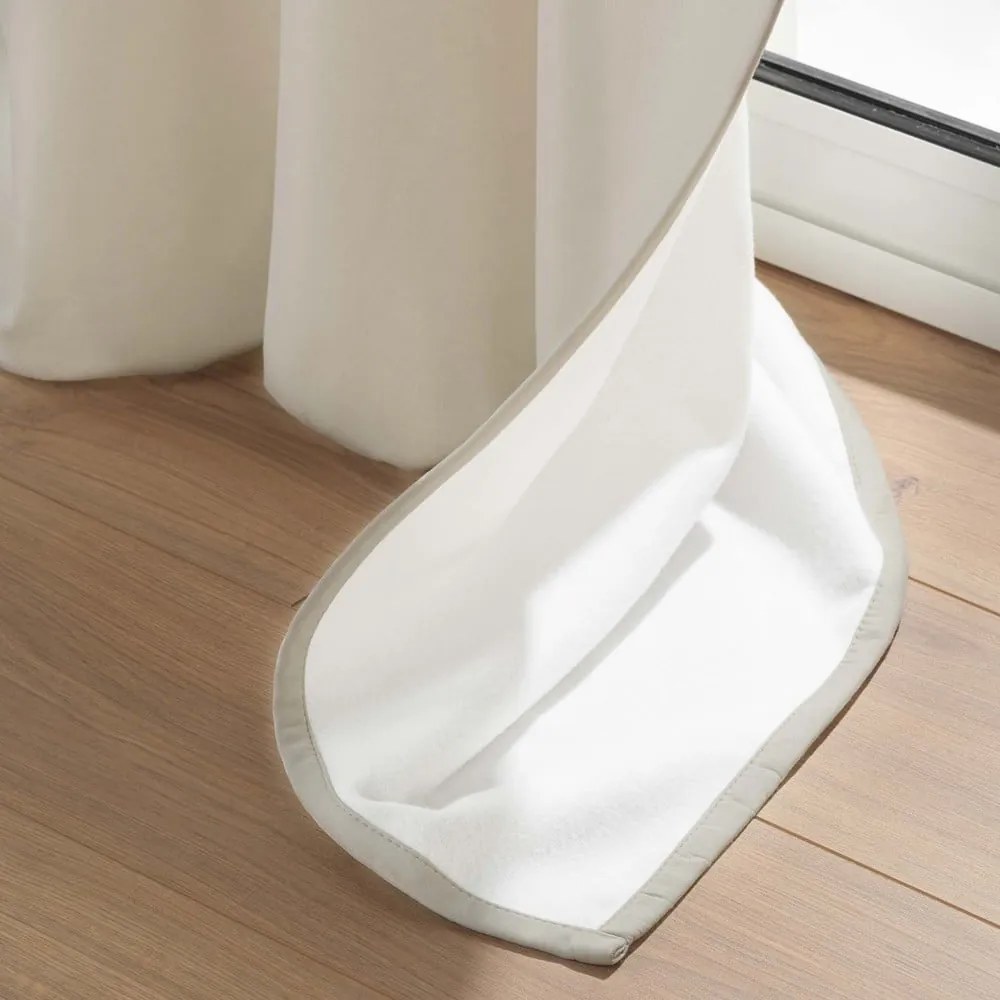 Draperie bej termoizolantă din microfibră 135x260 cm Micropolar – douceur d'intérieur