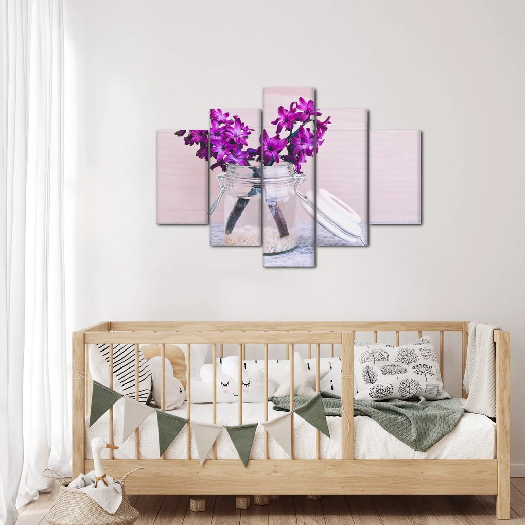 Tablou cu flori violete (150x105 cm)
