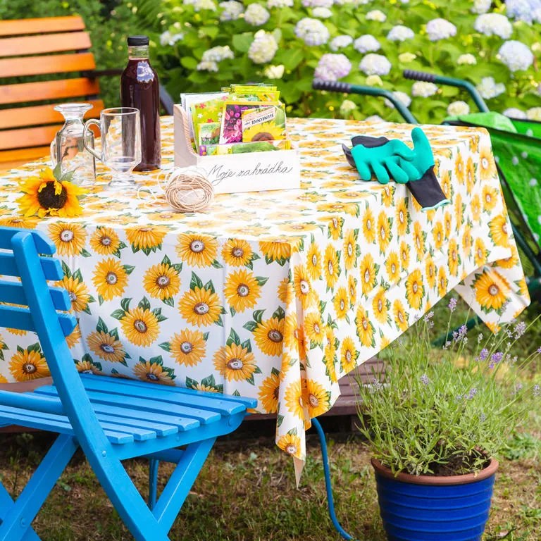 Faţă de masă din muşama lavabilă Floarea soarelui