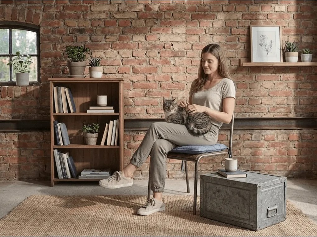 Perna pentru scaun LINGE BLUE 37x37 cm, albastru