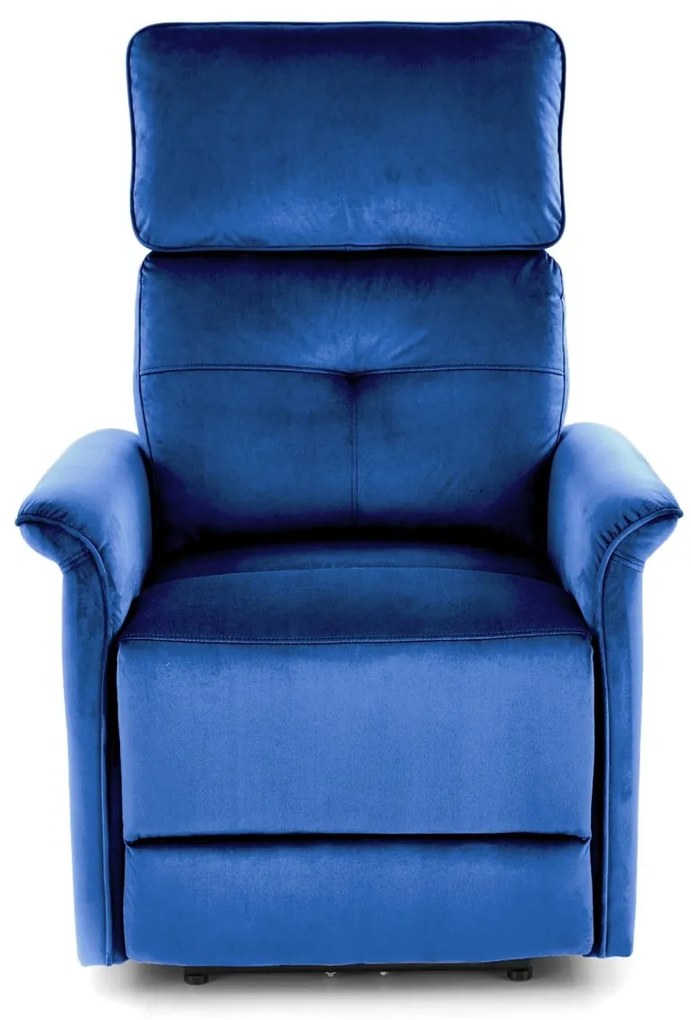 Fotoliu recliner Semir velvet bleumarin H108 cm