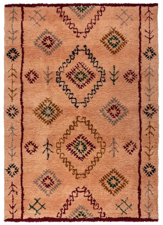 Covor în culoarea somonului țesut manual din lână 160x230 cm Moroccan Sahara – Flair Rugs