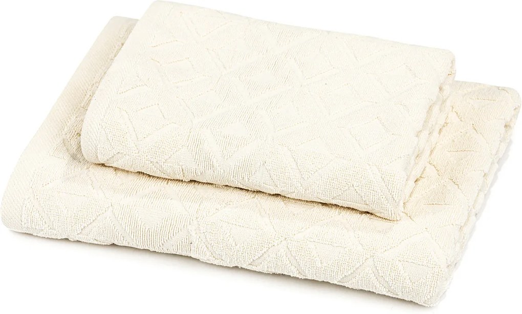 Set prosoape Rio crem, 50 x 100 cm, 70 x 140 cm