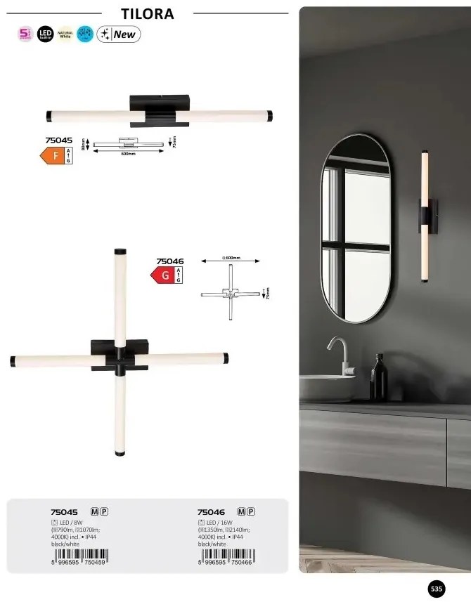 Plafoniera pentru baie, Protectie IP44 Tilora