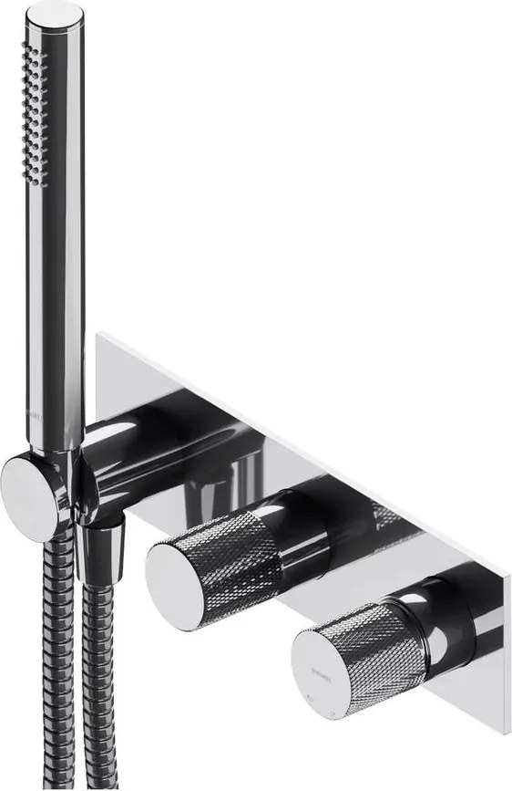 Baterie cada - dus incastrata Omnires Contour cu corp ingropat si set de dus