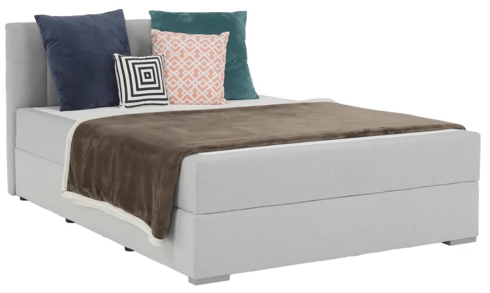 Pat tip BOXSPRING 140x200, gri deschis, FERATA KOMFORT