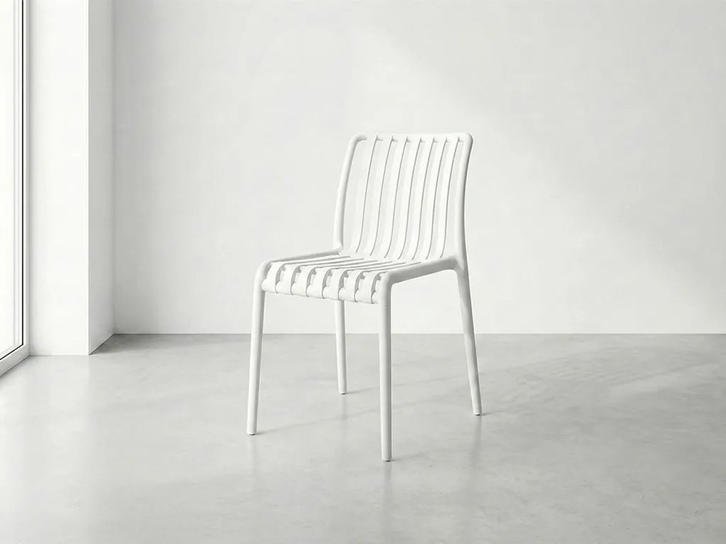 Scaun din plastic TREGO, alb