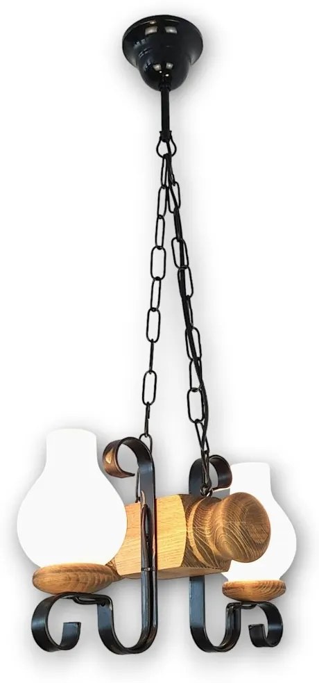 Candelabru rustic fabricat manual din lemn Rustic WOOD-RU-SP2