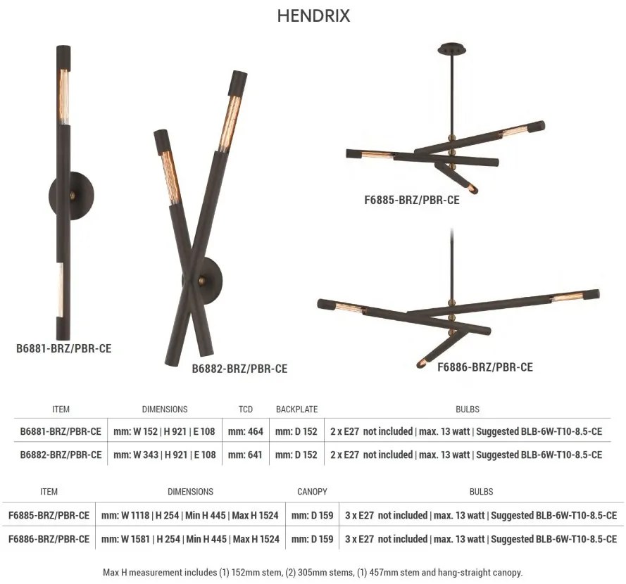 Lustra LUX design elegant, minimalist HENDRIX big