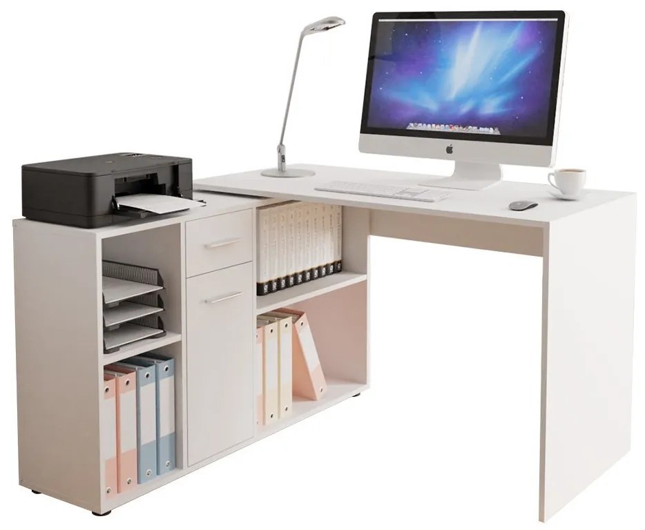 Masă PC Doralia (Alb). 1054264